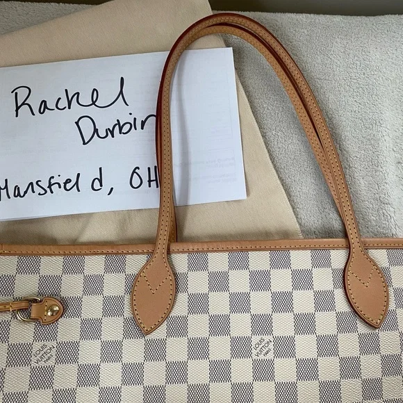 ❤️SOLD❤️ Louis Vuitton Neverfull MM in Damier Azur - Picture 5 of 10